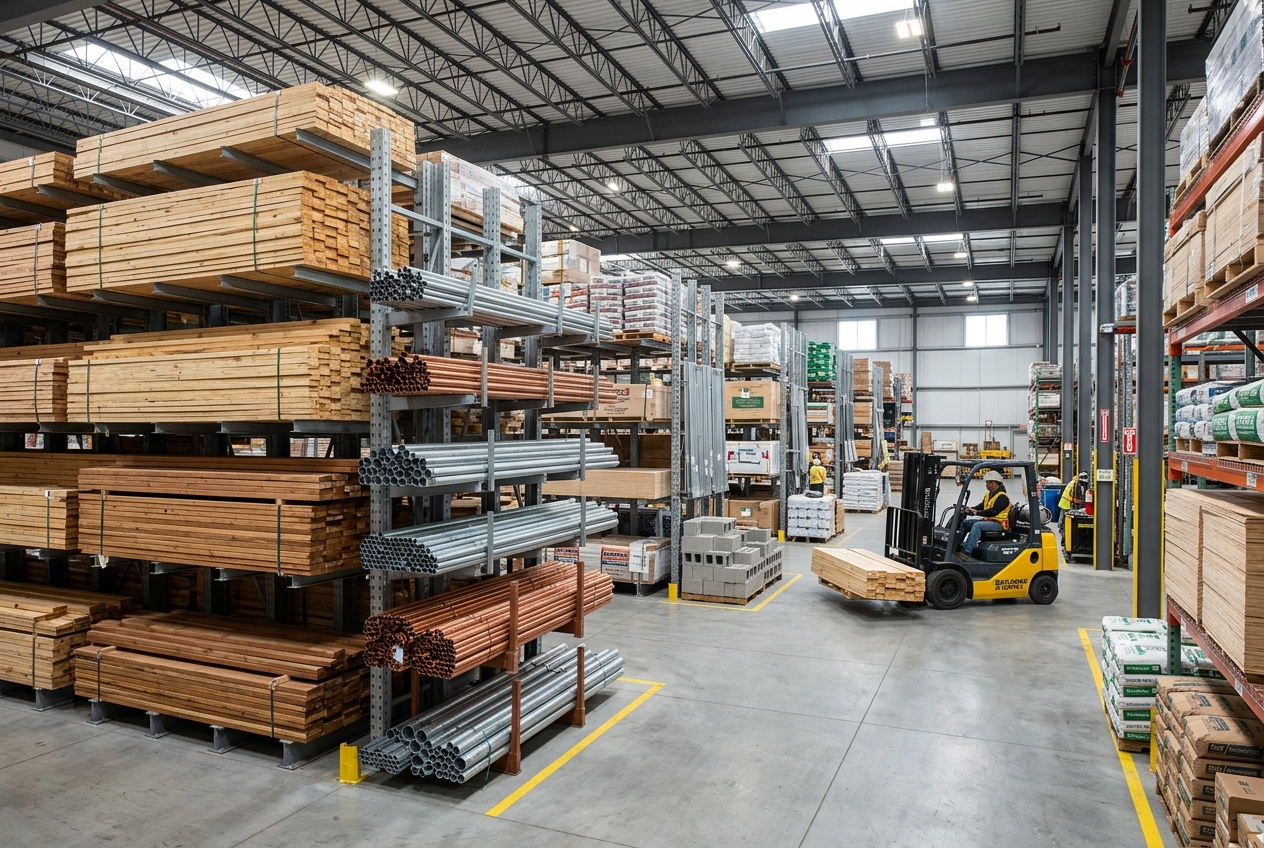 Building supply material logistics